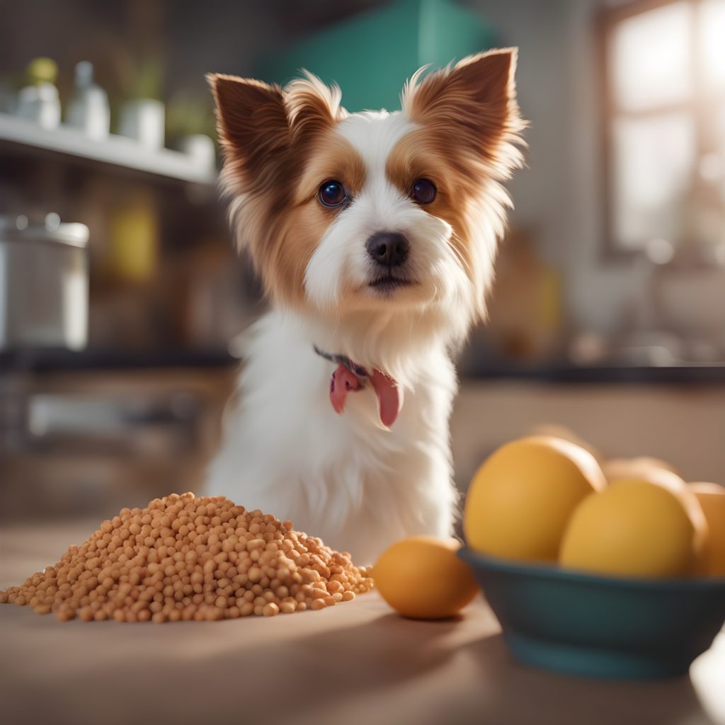 Dog waiting to eat