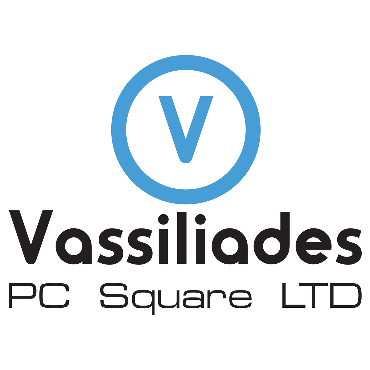 Λογότυπο Vassiliades PC Square LTD, σχεδιασμένο από τη Digitsols